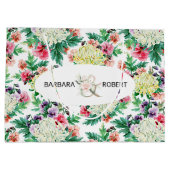 Farbliche Sommermuster der Blume Große Geschenktüte (Rückseite)