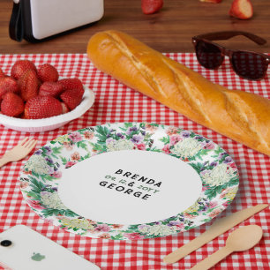 Farbliche Sommermuster der Blume Pappteller