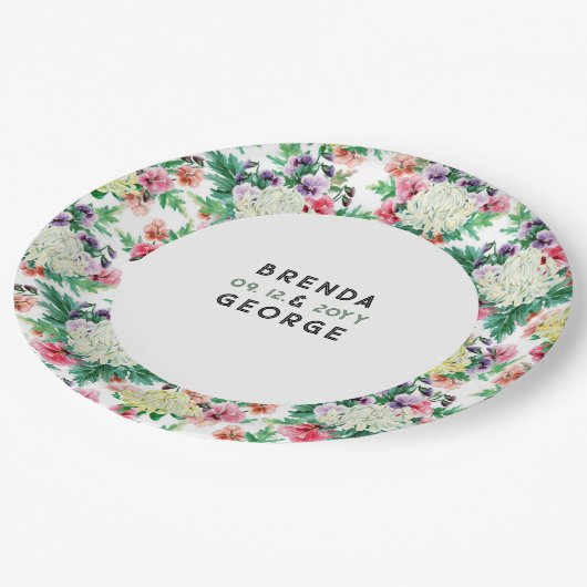 Farbliche Sommermuster der Blume Pappteller (Schrägansicht)