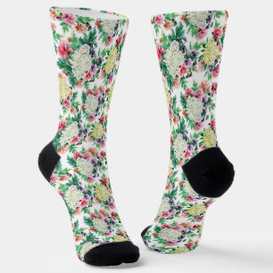 Farbliche Sommermuster der Blume Socken