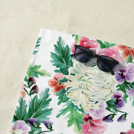 Farbliche Sommermuster der Blume Strandtuch (Beispiel)