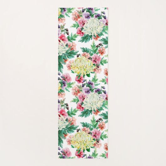 Farbliche Sommermuster der Blume Yogamatte (Rückseite)