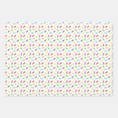 Farbliche Sprinklermuster Geschenkpapier Set (Vorderseite 3)