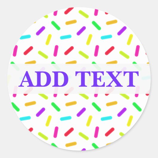 Farbliche Sprinklermuster Runder Aufkleber (Vorderseite)