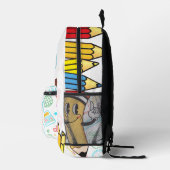 Farbliche Strafe Bedruckter Rucksack (Rechts)