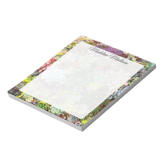 Farbliche Sukkulente Notizblock (Rotiert)