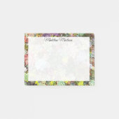 Farbliche Sukkulente Post-it Klebezettel (Vorderseite)