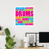 Farbliche Trommeln Poster (Heimbüro)