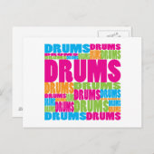 Farbliche Trommeln Postkarte (Vorne/Hinten)