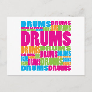 Farbliche Trommeln Postkarte