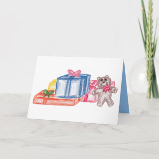Farbliche Weihnachtsgeschenke Feiertagskarte