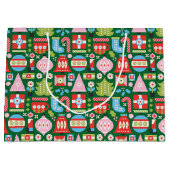 Farbliche Weihnachtsgeschenke Große Geschenktüte (Vorderseite)