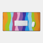 Farbliche Wellen Schreibtischunterlage (Tastatur & Maus)