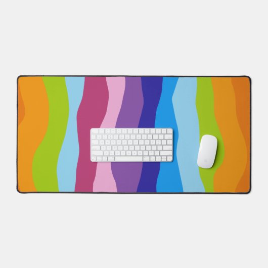 Farbliche Wellen Schreibtischunterlage (Tastatur & Maus)