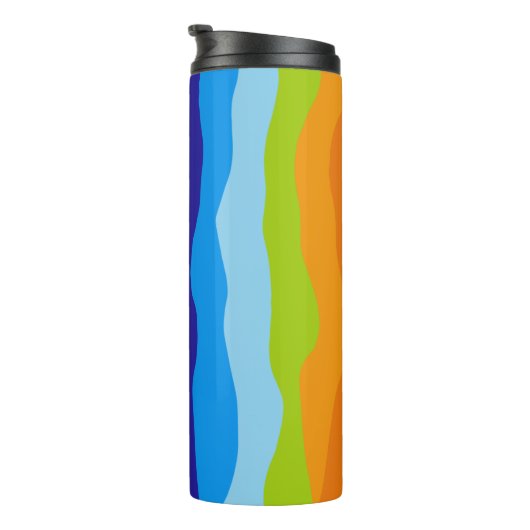 Farbliche Wellen Thermosbecher (Nach rechts gedreht)