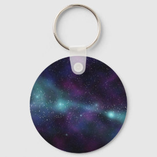 Farblicher Galaxieraum Schlüsselanhänger