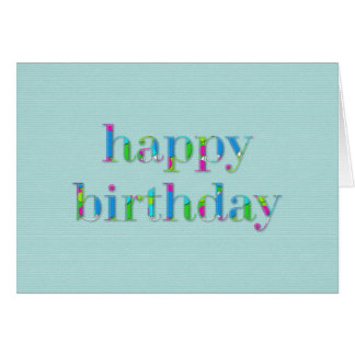 Farblicher Glückwunsch zum Geburtstag Text, Blau
