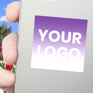 Farblicher Hintergrund   Weiße Farbe und Ihr Logo Aufkleber