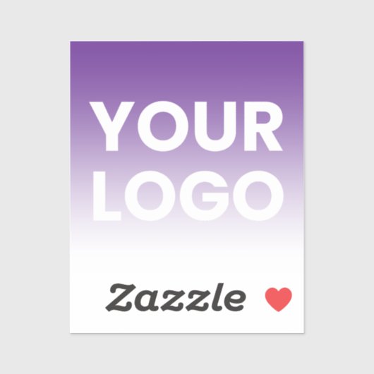 Farblicher Hintergrund | Weiße Farbe und Ihr Logo Aufkleber (Blatt)