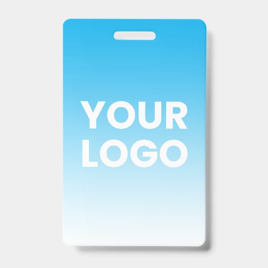 Farblicher Hintergrund | Weiße Farbe und Ihr Logo Ausweis (Vorderseite)