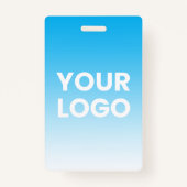 Farblicher Hintergrund | Weiße Farbe und Ihr Logo Ausweis (Vorderseite)