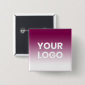 Farblicher Hintergrund | Weiße Farbe und Ihr Logo Button (Vorne & Hinten)