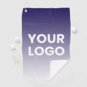 Farblicher Hintergrund | Weiße Farbe und Ihr Logo Golfhandtuch (Insitu)