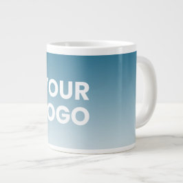 Farblicher Hintergrund | Weiße Farbe und Ihr Logo Jumbo-Tasse
