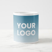 Farblicher Hintergrund | Weiße Farbe und Ihr Logo Jumbo-Tasse (Vorderseite)