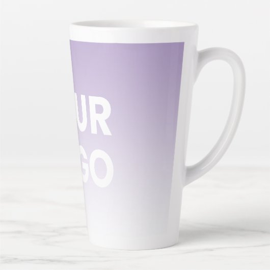 Farblicher Hintergrund | Weiße Farbe und Ihr Logo Milchtasse (Rechts)