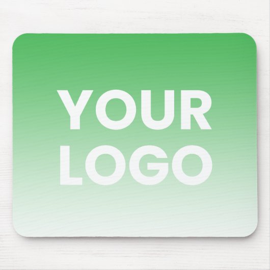 Farblicher Hintergrund | Weiße Farbe und Ihr Logo Mousepad (Vorne)