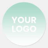 Farblicher Hintergrund | Weiße Farbe und Ihr Logo Runder Aufkleber (Vorderseite)