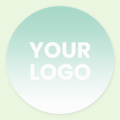 Farblicher Hintergrund | Weiße Farbe und Ihr Logo Runder Aufkleber