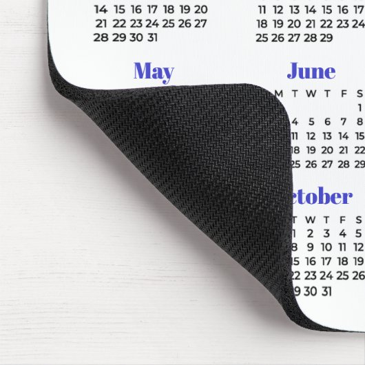Farblicher Kalender 2024 Mousepad (Ecke)