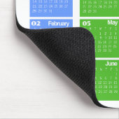 Farblicher Kalender 2024 Mousepad (Ecke)