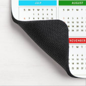 Farblicher Kalender 2025 Mousepad (Ecke)