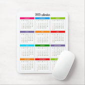 Farblicher Kalender 2025 Mousepad (Mit Mouse)