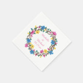 Farblicher Kreis der Blume Personalisiert Napkins Serviette (Ecke)