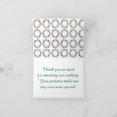 Farblicher Kreis der Blume Vielen Dank, dass Sie s Dankeskarte (Innenseite)