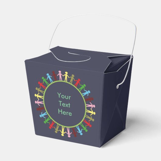 Farblicher Kreis der Menschen Benutzerdefinierter Geschenkschachtel (Vorderseite)