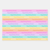 Farblicher Personalisierter Name Geschenkpapier Set (Vorderseite)