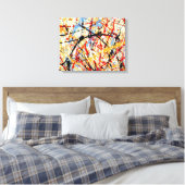 FARBLICHER SPRITZER XXVI - Aktionsgemälde - Leinwanddruck (Insitu (Schlafzimmer))