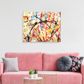 FARBLICHER SPRITZER XXVI - Aktionsgemälde - Leinwanddruck (Insitu (Wohnzimmer))