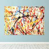 FARBLICHER SPRITZER XXVI - Aktionsgemälde - Leinwanddruck (Insitu (Holzboden))