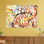 FARBLICHER SPRITZER XXVI - Aktionsgemälde - Leinwanddruck (Insitu (Wohnzimmer))