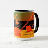 FARBLICHER STOLZ, ALS BETRIEBSKRANE ZU SEIN TASSE (VorderseiteRechts)