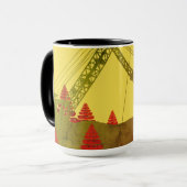 FARBLICHER STOLZ, ALS BETRIEBSKRANE ZU SEIN TASSE (Vorderseite Links)