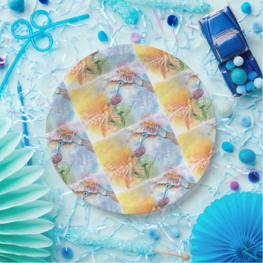 FARBLICHES HUMMISCHBIRDS-PARTY PAPPTELLER (Party)