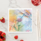 FARBLICHES HUMMISCHBIRDS-PARTY SERVIETTE (Beispiel)