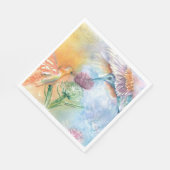 FARBLICHES HUMMISCHBIRDS-PARTY SERVIETTE (Ecke)